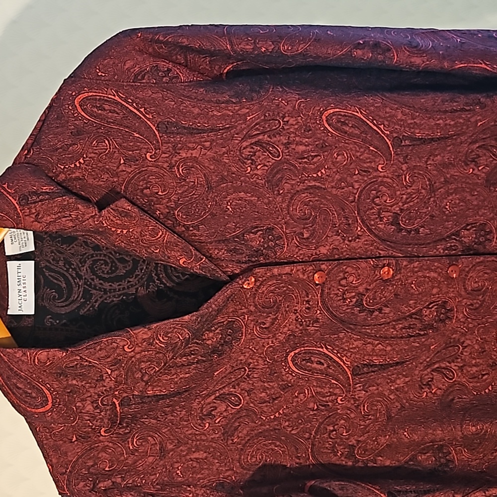 Vintage Jaclyn Smith classic paisley button down jacket